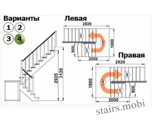 К-004М/4 вид4 чертеж stairs.mobi